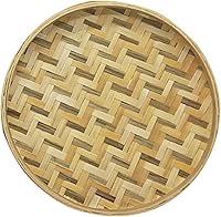 Handmade 22cm Round Bamboo Sieve Basket - Fruit Seed Tea Storage Organizer & Wall Decor by farawamu