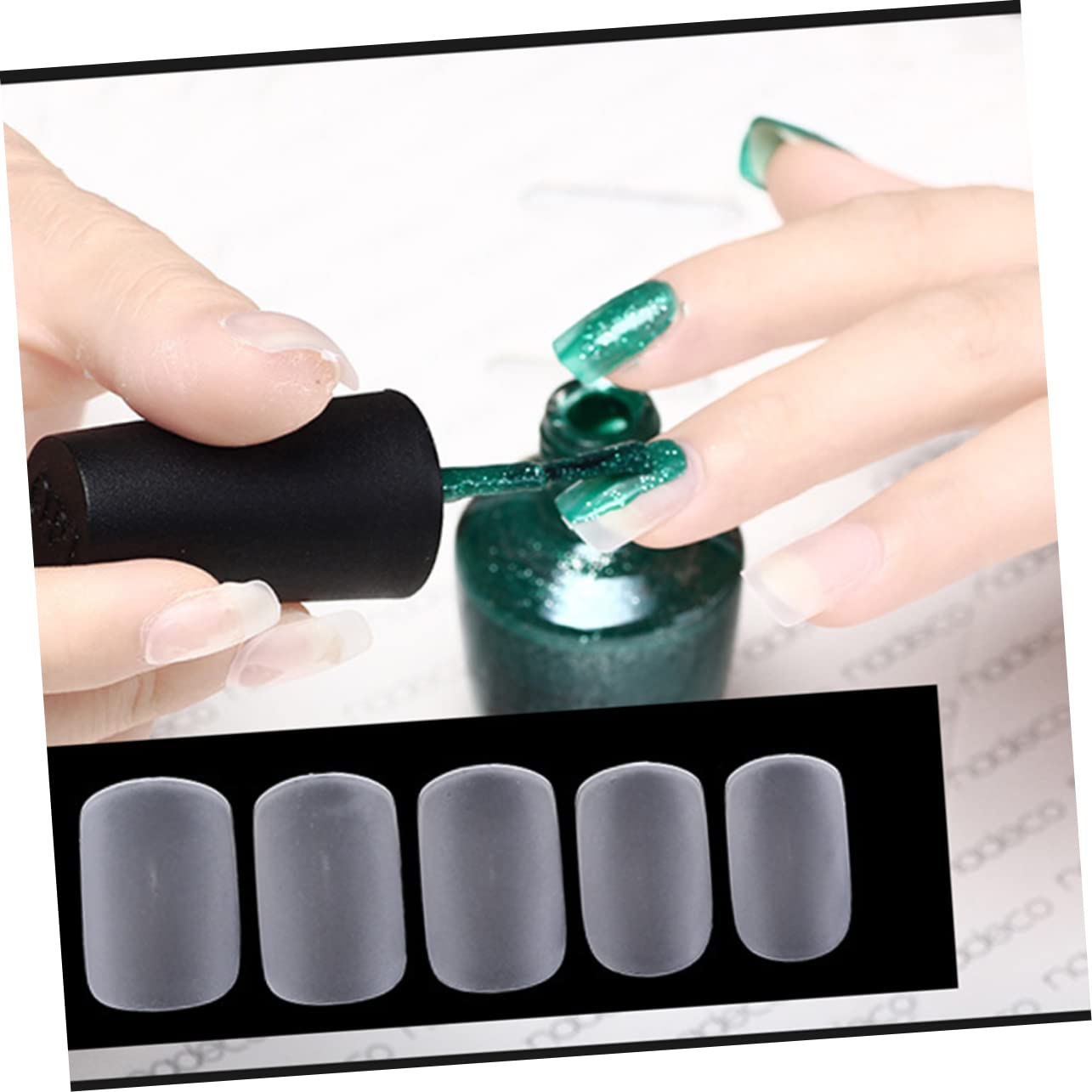 Beavorty 900stücke Ultra-dünne Fake Nails Mit Natürlichem Finish Für -maniküre Zu Hause Geeignet Für Partys Und Besondere Anlässe Einfach Anzuwenden