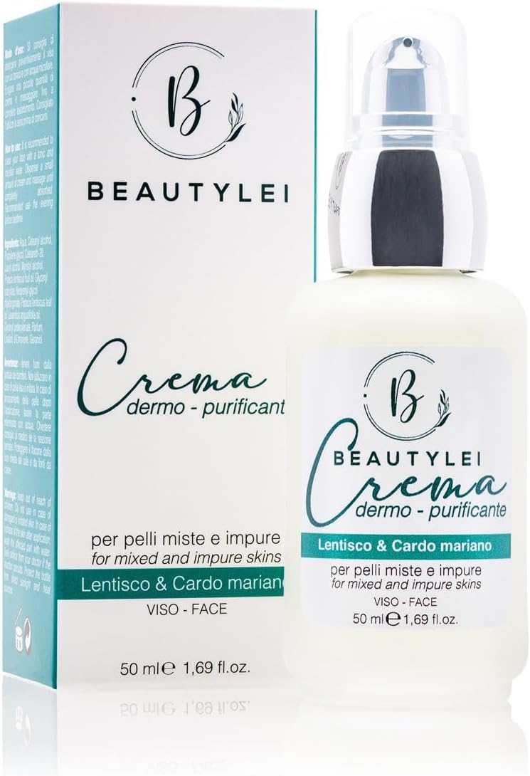 BEAUTYLEI | BIO Antiacne Crème Bestrijdt Puistjes Mee-eters Gezicht Lichaam | Vlekken Littekens | Vochtinbrengend voor dames en heren | Hormonale acne bij adolescenten | MADE IN ITALY