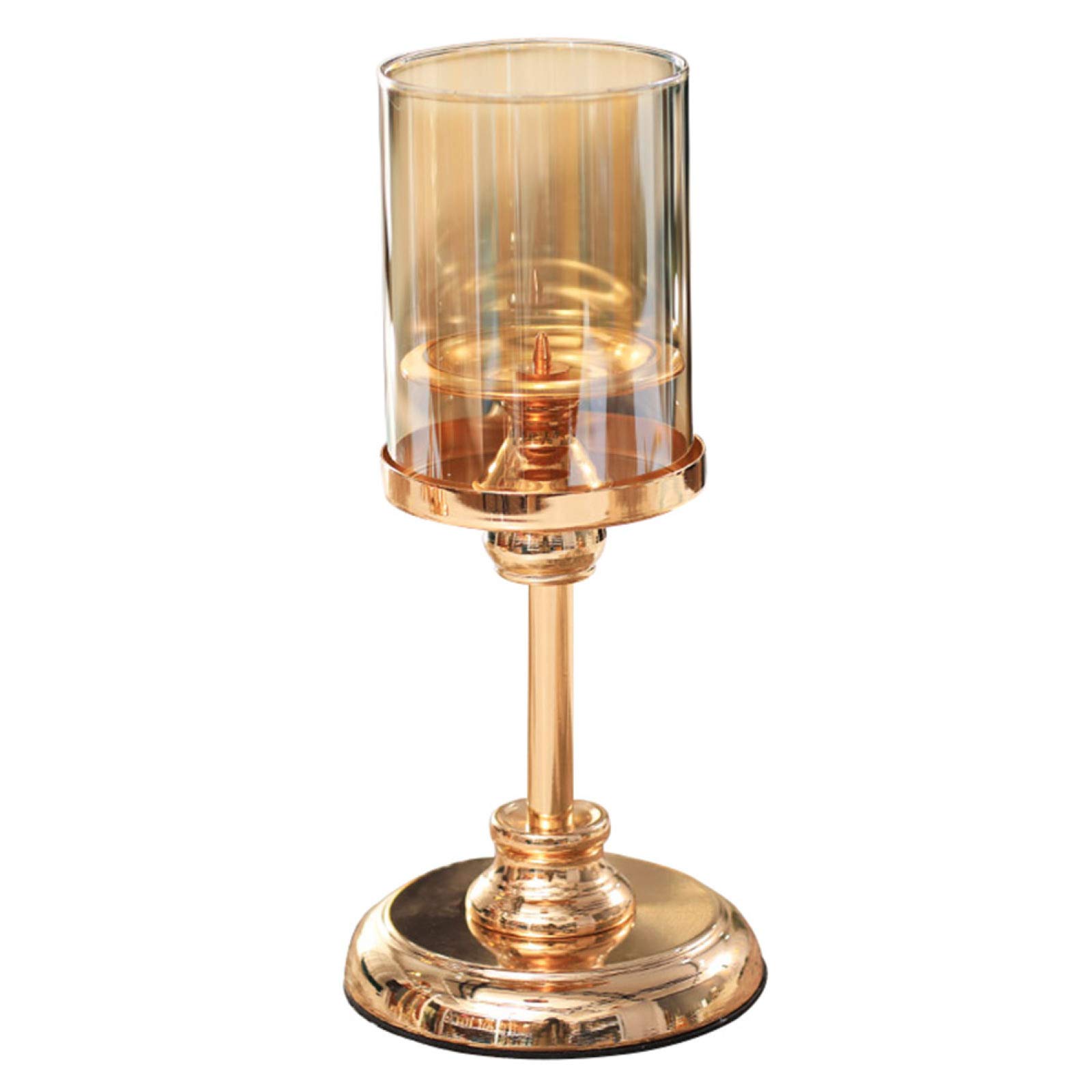 GAOLIGUOGold Candle Holders for Taper Candles, Modern Decorative Candlestick Holder for Table, Centerpiece for Wedding, Dinning, Party, Fits Standard Sized Taper Candles,S-12x12x25cm