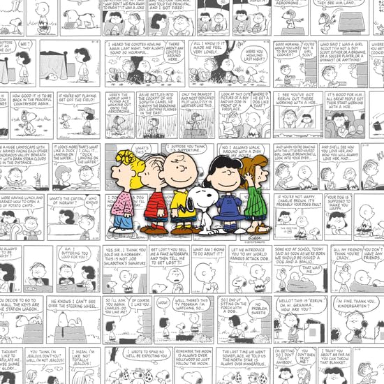 Taza de cerámica blanca 11 oz The Peanuts Gang miniatura 6