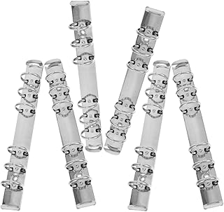 VILLCASE 24 Peças Bobina De Ligação Espiral A4 Barras De Coluna D Anel Acessórios De Escritório Clipes De Ligação Anel De Ligação Anel A4 Notebook Clipes De Folhas Soltas Periódicos De