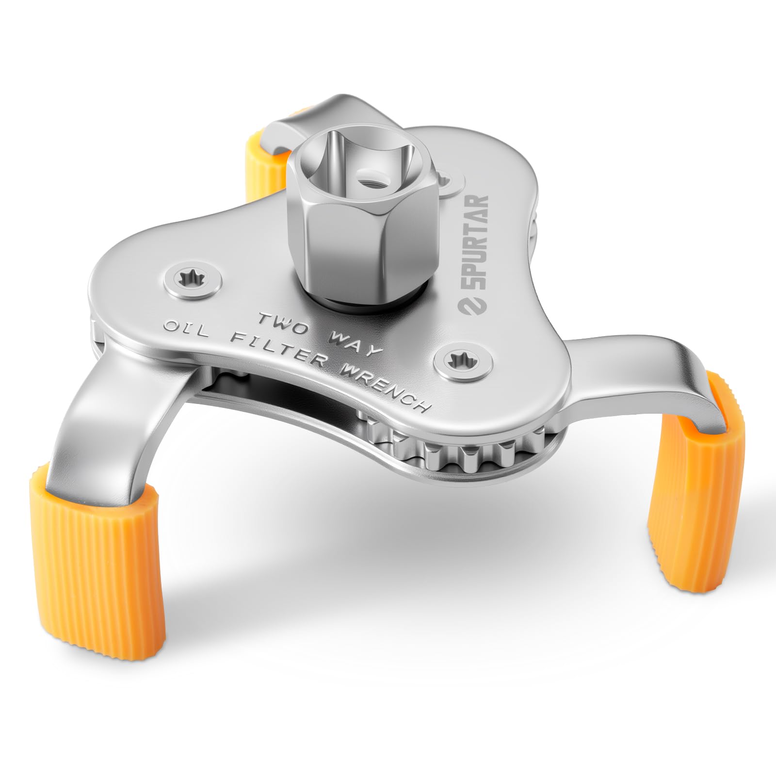 Spurtar Ölfilterschlüssel 3-Greifer Verstellbar 64-104 mm, Ölfilter Schlüssel Universal mit Anti-Rutsch-Greifern, Ölfilter Werkzeug für Auto, SUV und LKW