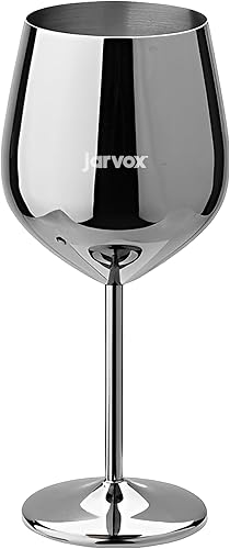 jarvox Copa de vino de acero inoxidable - Juego de 1 - plateado, oro, oro rosa, negro - 16.9 fl oz (dorado)