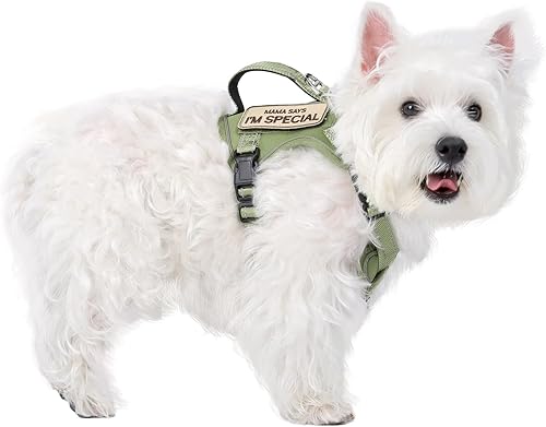 Miniatura 7 de Arnés táctico para perro, chaleco táctico para cachorros, con mango de goma, K9, ajustable y militar, chaleco para mascotas, arnés para