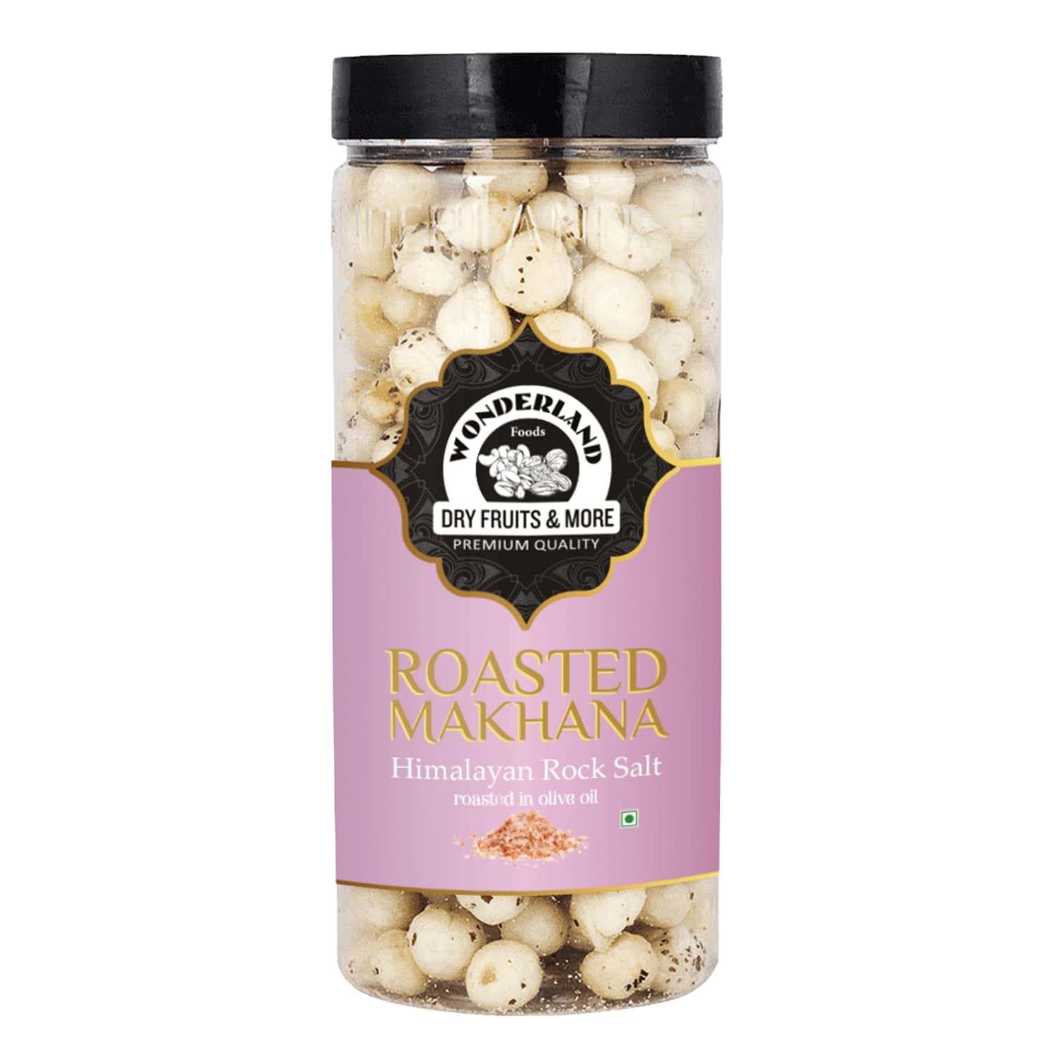 Wonderland Foods - Roasted & Flavoured Himalayan Rock Salt | Saindha Namak | Makhana for Fast | Vrat (Foxnut) 100g Jar (B0B51HPKX5) Amazon Price History, Amazon Price Tracker