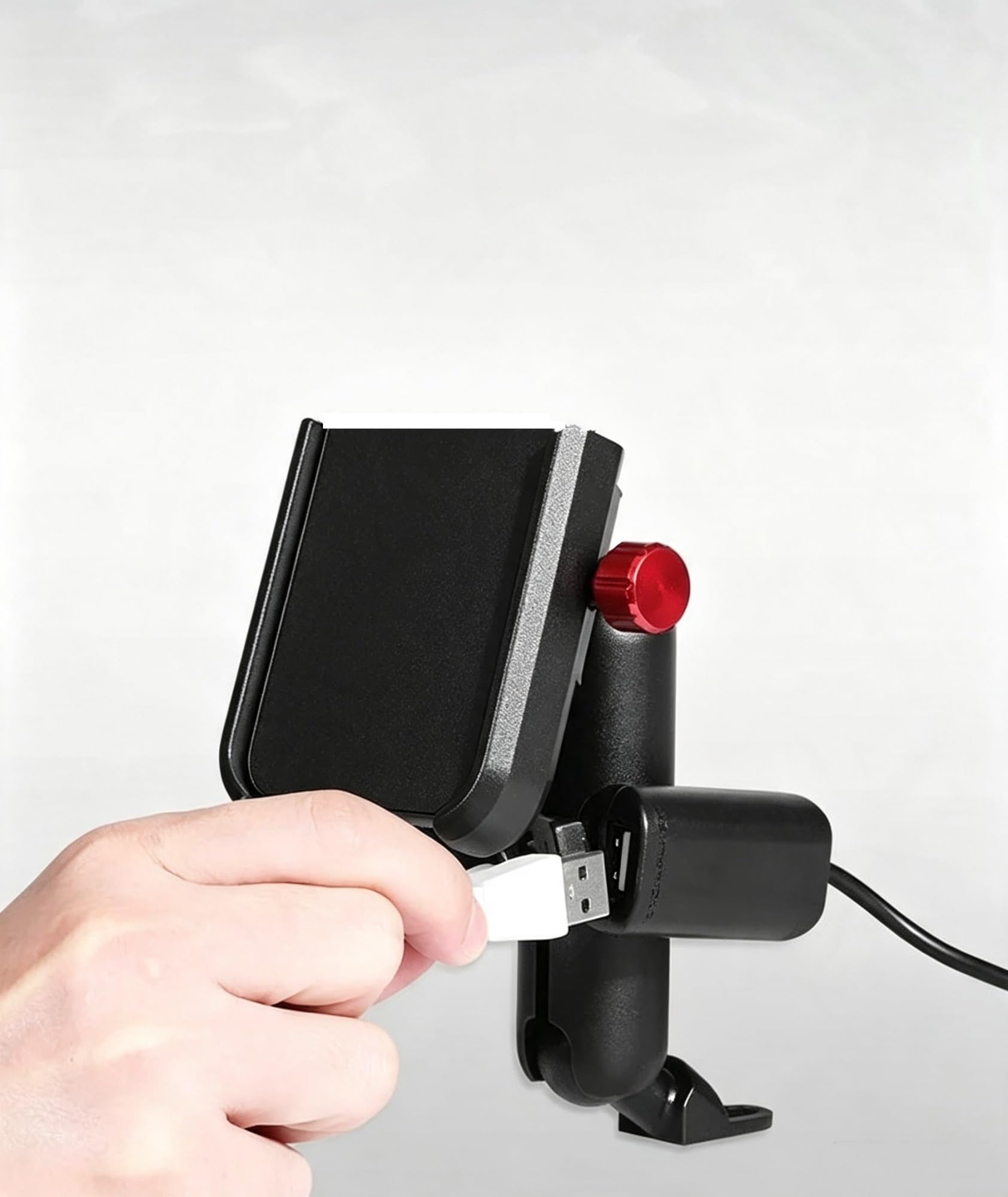 Supporto Per Navigazione Moto Per Smartphone | Supporto mobile universale per bici da moto con manubrio in alluminio 12-24V con USB(Style 3)