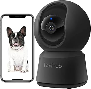 Pet Camera with Phone app, 5MP/2.5K Security Camera, P2F Home Monitor for Cats & Dogs, Pan/Tilt, Motion & Sound Detection, Night Vision, 2.4G WiFi, Two-Way Audio, Works with Alexa & Onvif
