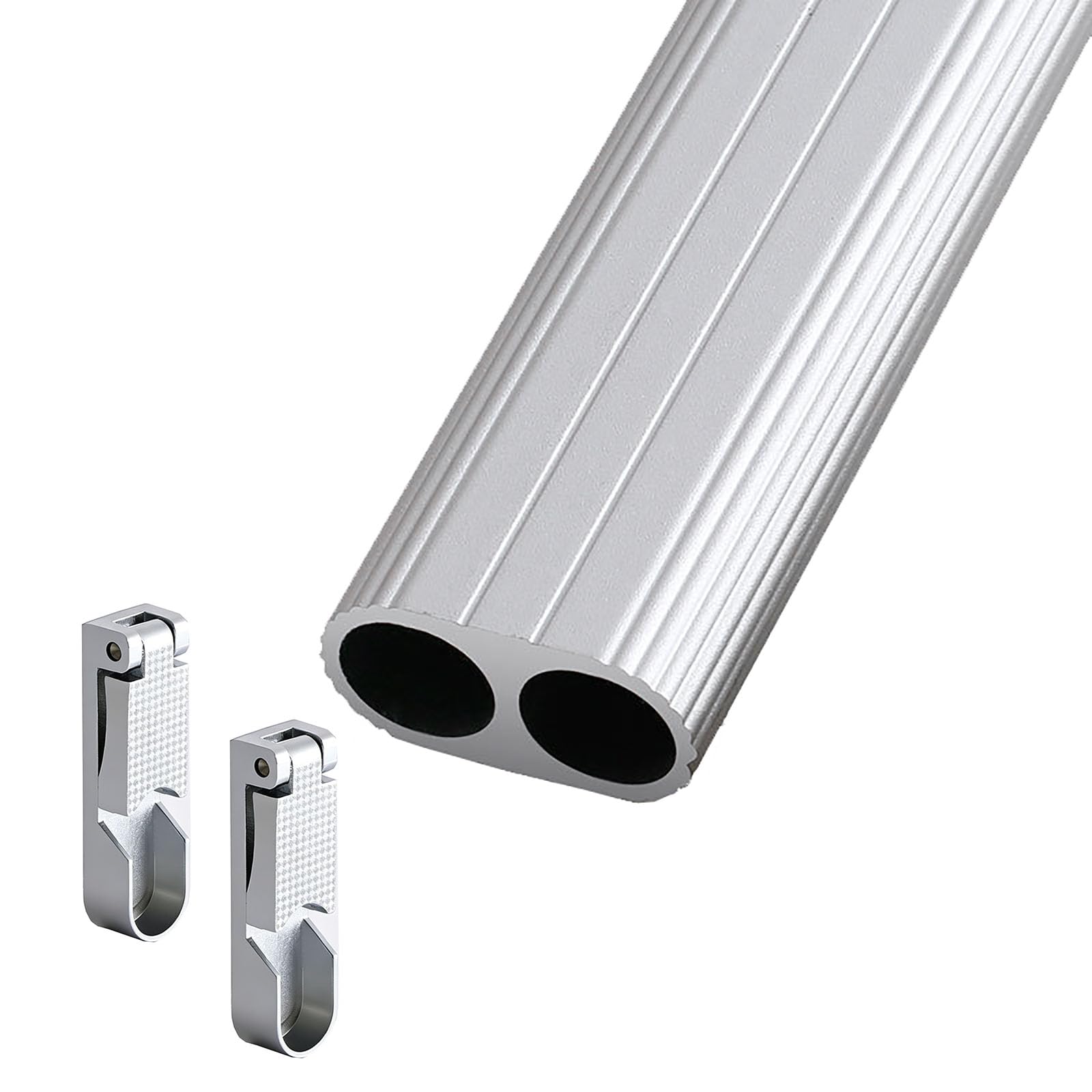 Qudkdhs Sliver2 Closet Rods For Hanging Clothes, 12 To 47 Inches Metal Closet Rod,Closets Hanging Organizer,Heavy Duty Shower Curtain Rods For Closets Wardrobes Laundry Rv 100Cm