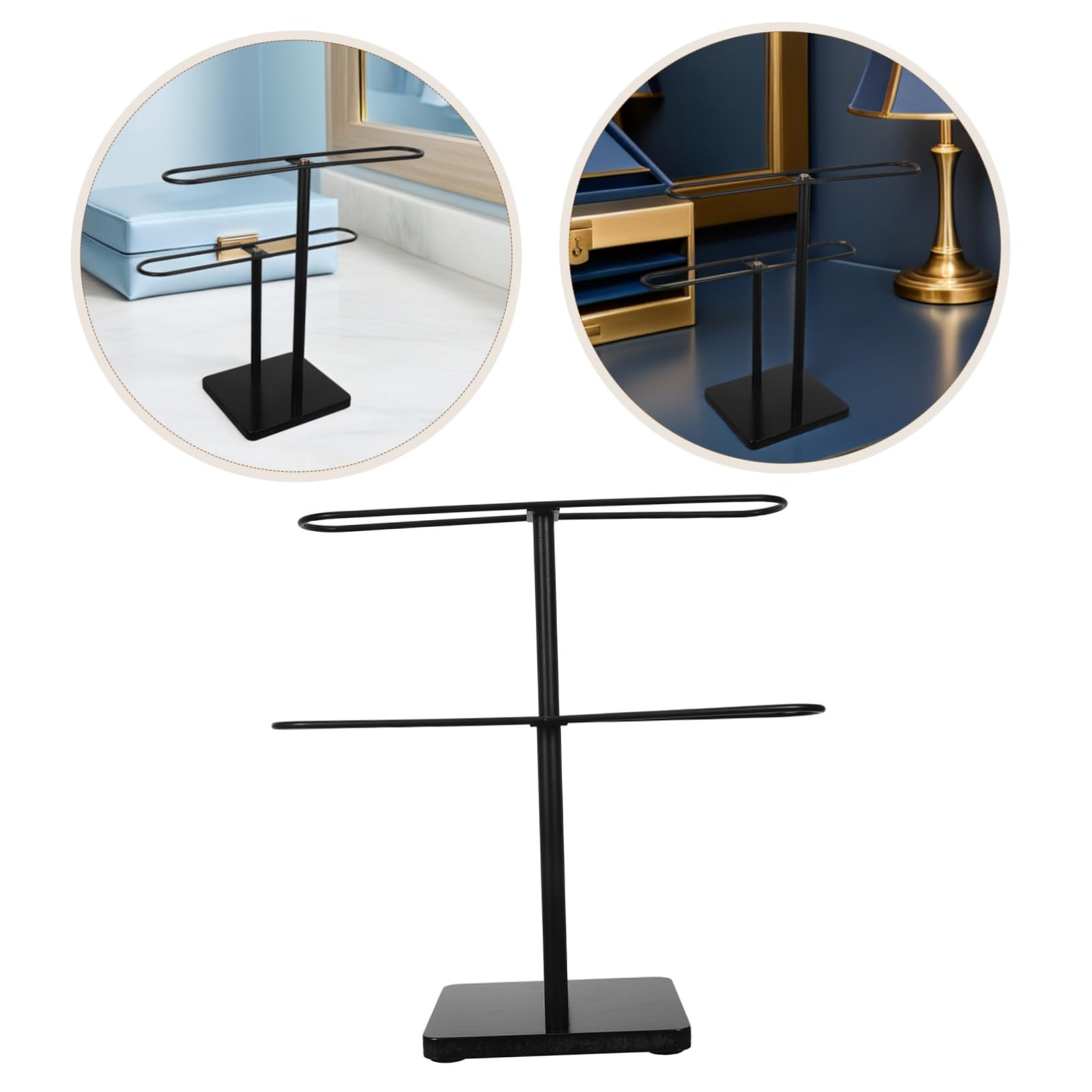 2nivel Estante para Guardar Gafas de Sol Organizador de Metal Expositor de Escritorio para Almacenamiento de Monturas de Gafas para Decoración de Hogar