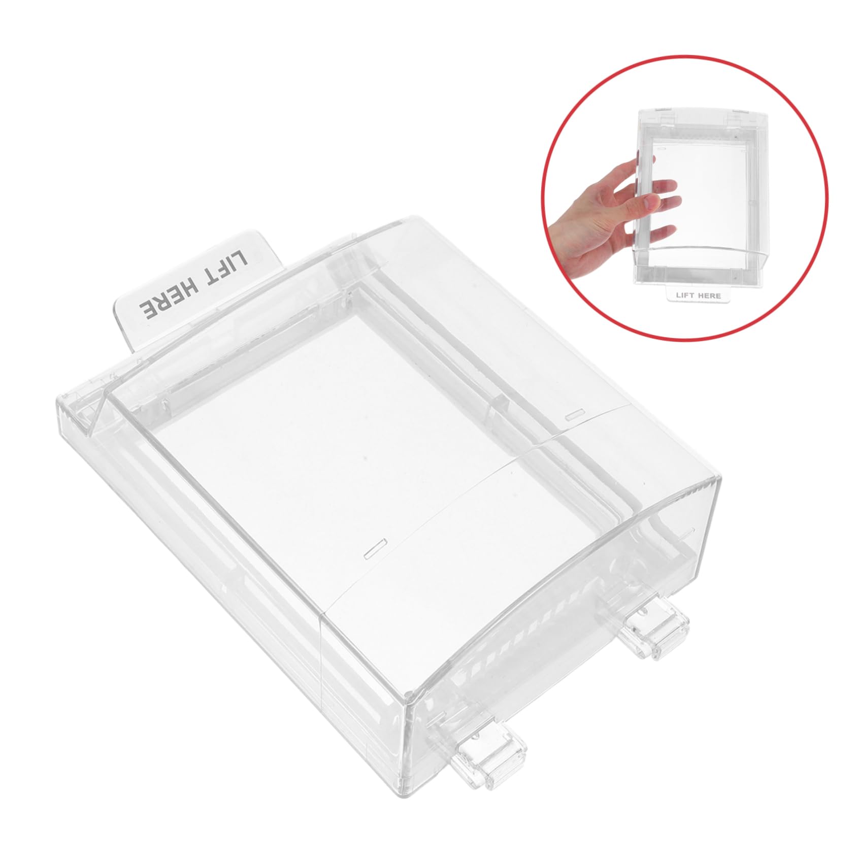 Protector de Botón de Alarma Manual de Plástico, Cobertura Total | Instalación Sencilla, Uso en Oficinas Interiores, Compatible Punto de Llamada de Incendio