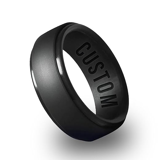 Custom Engraved Silicone Wedding Ring