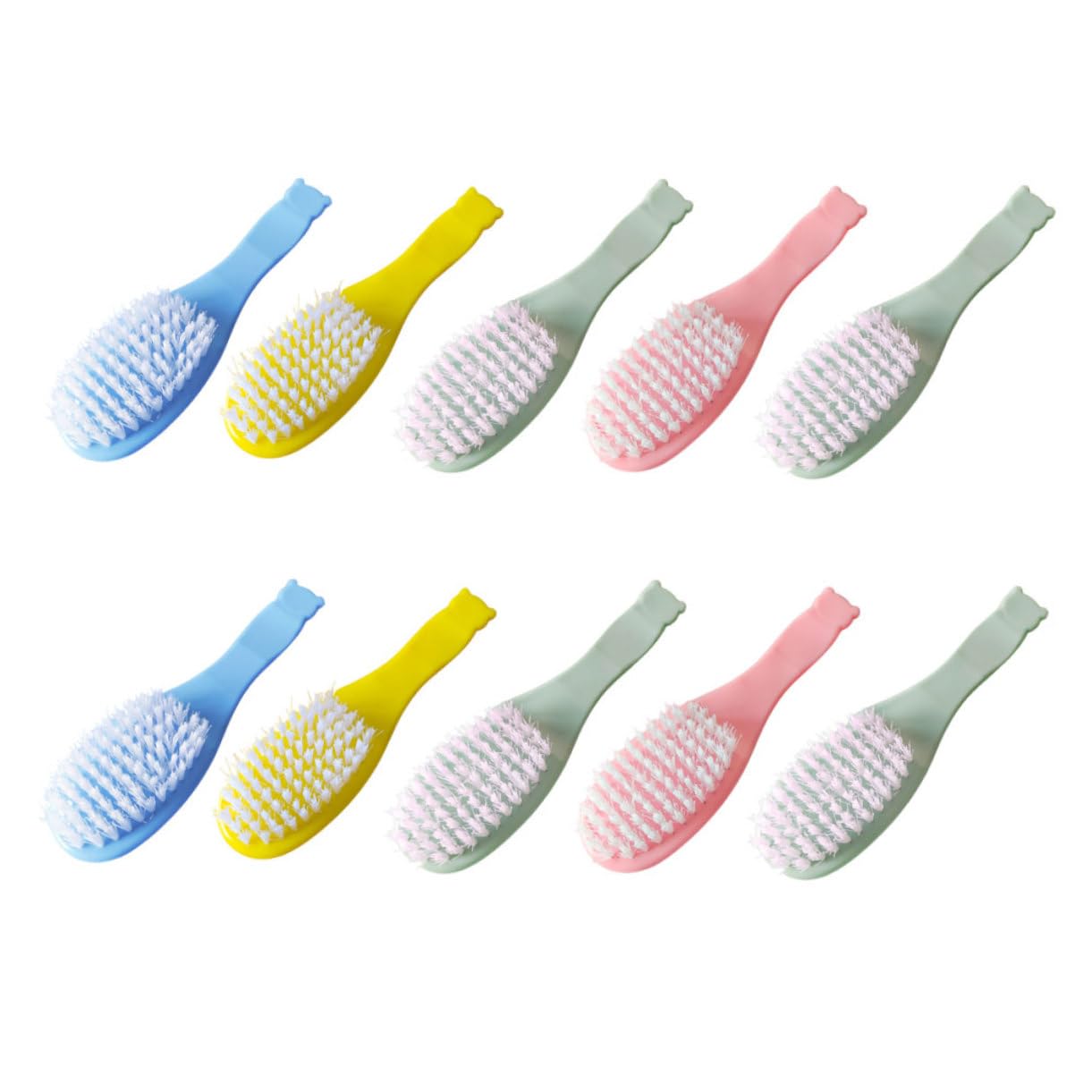 GARVALON Professional Baby Hair Brush Comb Set of 10 Comfortable for Newborns Ideal Baby Girl Brush