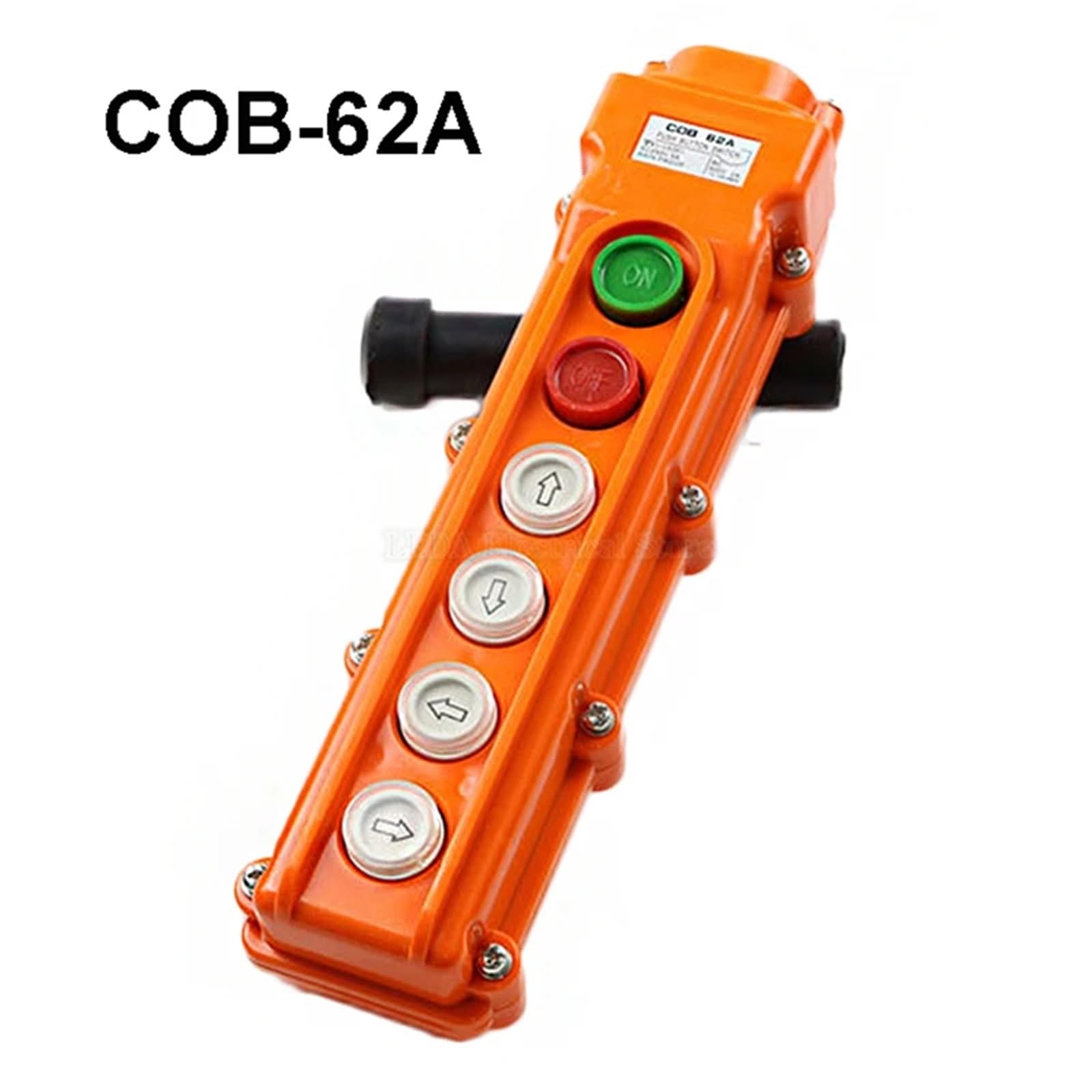 1 Uds. COB-62A estación de Control colgante de grúa a prueba de lluvia interruptor de botón for polipasto 6 vías naranja rojo