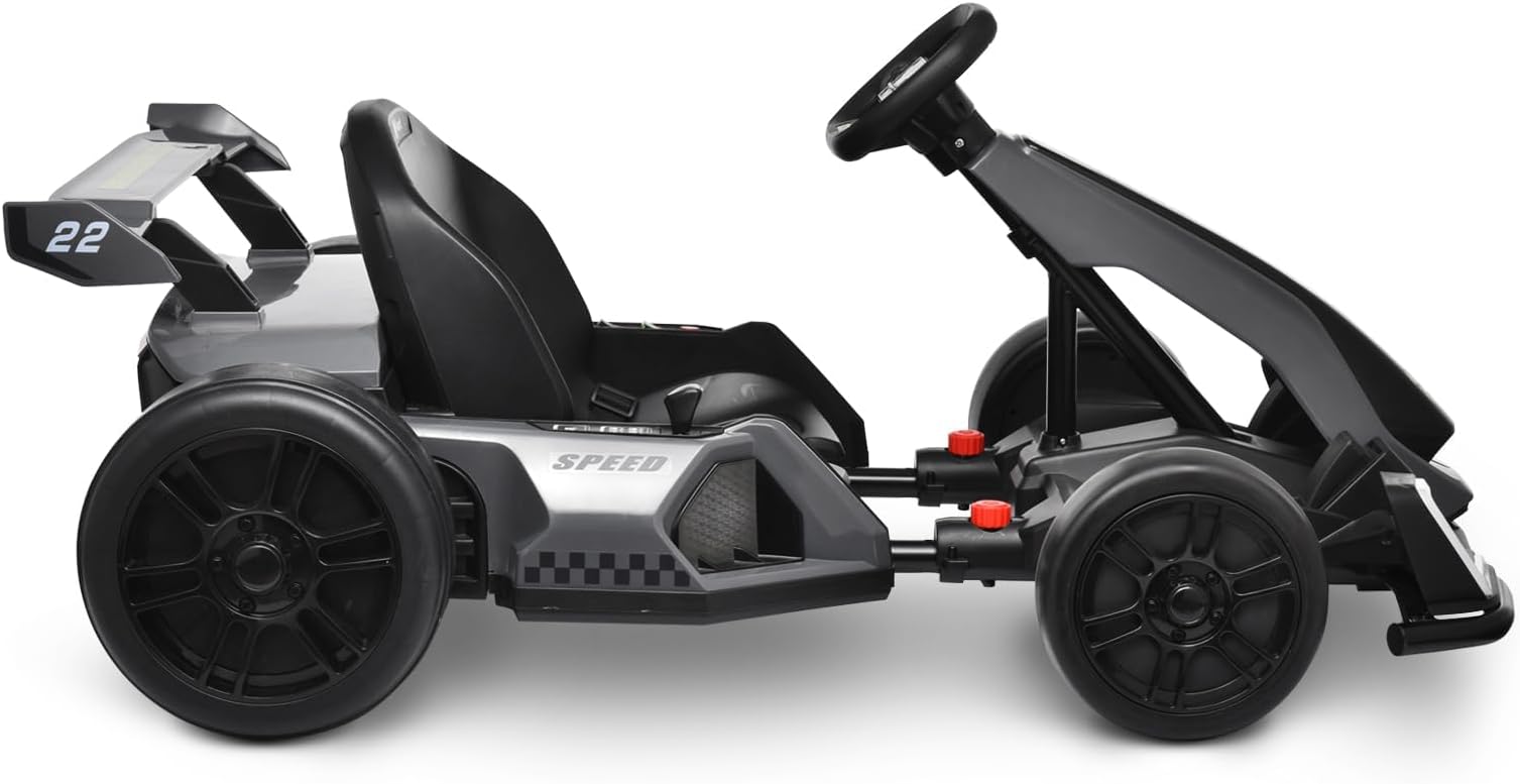 Blitzshark 24V Kids Go Kart Gray