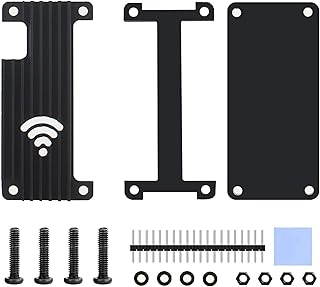 Metal Case For RaspberryPiZero 2W/PiZeroW/PiZero Heat Dissipation Cooler Box For PiZero Module Cover Case For RaspberryPiZero 2W Mainboard Heatsink Box Aluminum Alloy Metal Enclosure Cover Heat