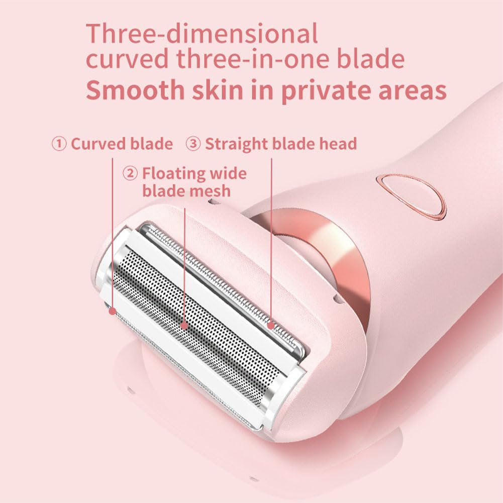 Glisse Pro Haarentferner Boulina, Boulina Rasierer Damen, Rasierer Damen Elektrisch, Ipx7 Waterproof, Cordless USB Wet/Dry Epilator With LED Display, For Face, Bikini, Legs, Arms, Body
