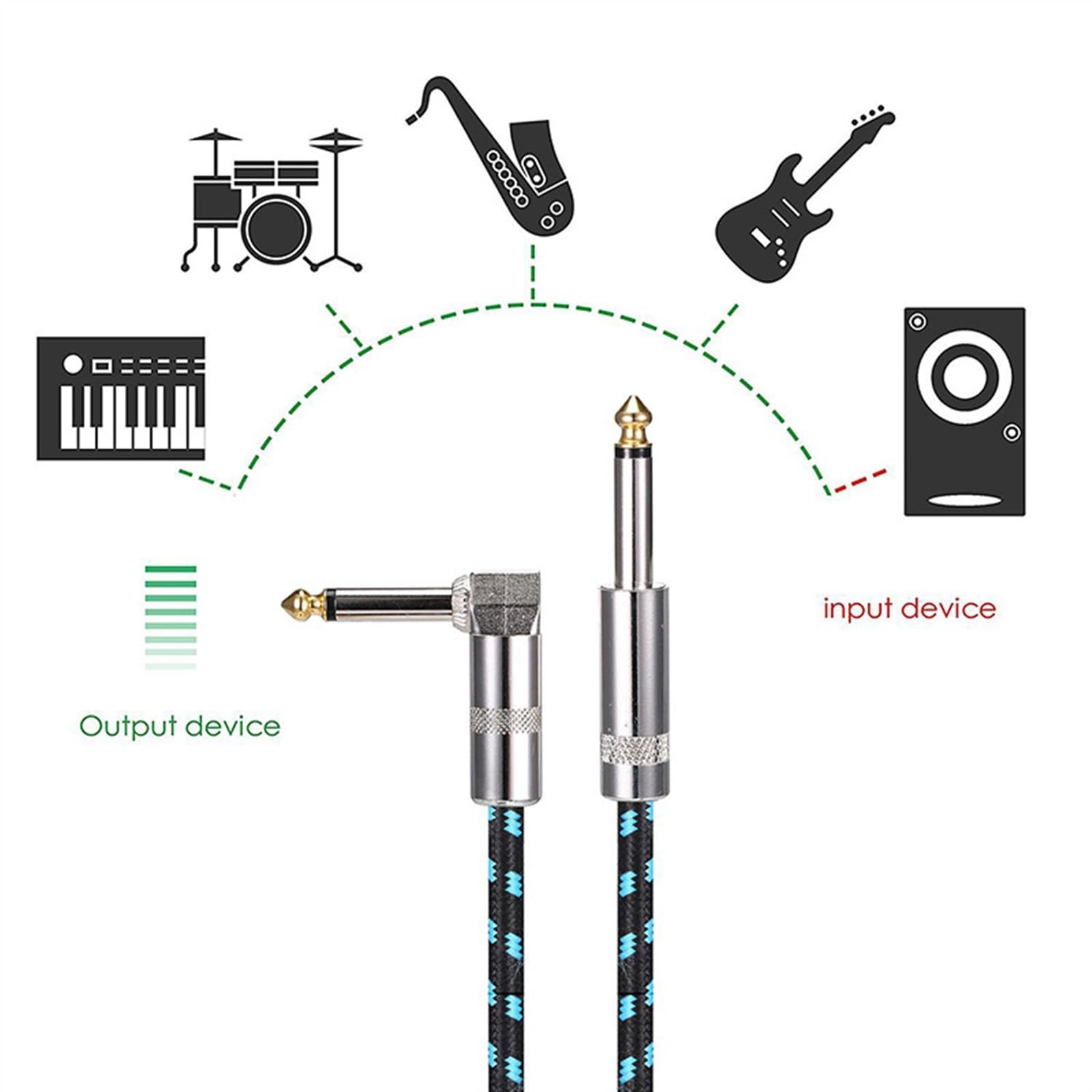 cavo audio per chitarra Cavo Per Chitarra Prestazioni Di Organo Elettronico Schermatura Linea Di Frequenza Di Riduzione Del Rumore (Color : 5 m)