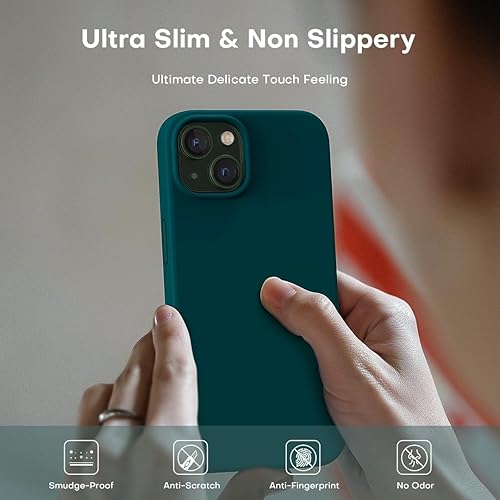 Vista 463 de TOCOL - Funda 5 en 1 para iPhone 11, con 2 protectores de pantalla + 2 protectores de lente de cámara, funda delgada de silicona líquida a prueba