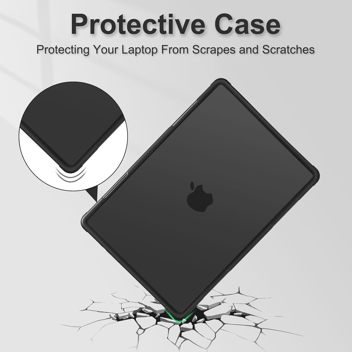 MOSISO Compatible with MacBook Pro 14 inch Case 2026-2021 M5 M4 M3 M2 M1 A3434 A3112 A3185 A3401 A2918 A2992 A2779 A2442, Heavy Duty Hard Case with Stand&Keyboard Skin&Screen Film&Type C, Black - Image 3