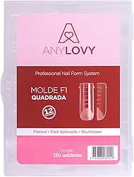 Molde F1 Quadrada Unhas De Gel Acrigel Anylovy 120 Unidades