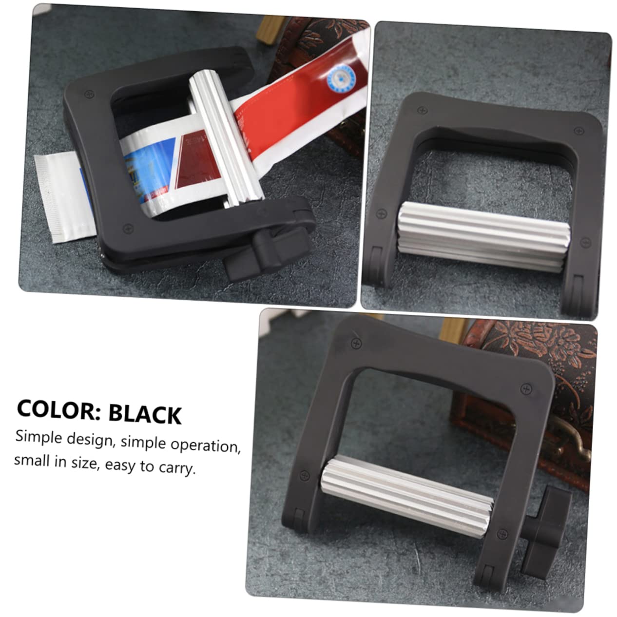 FRCOLOR 1pc Artifact Squeezer Lotion Tooth Paste Toothpaste Rolling Dispenser Facial Squeezer Toothpaste Roller Metal Rolling Toothpaste Squeezer Facial Squeezer Salon Squeezer