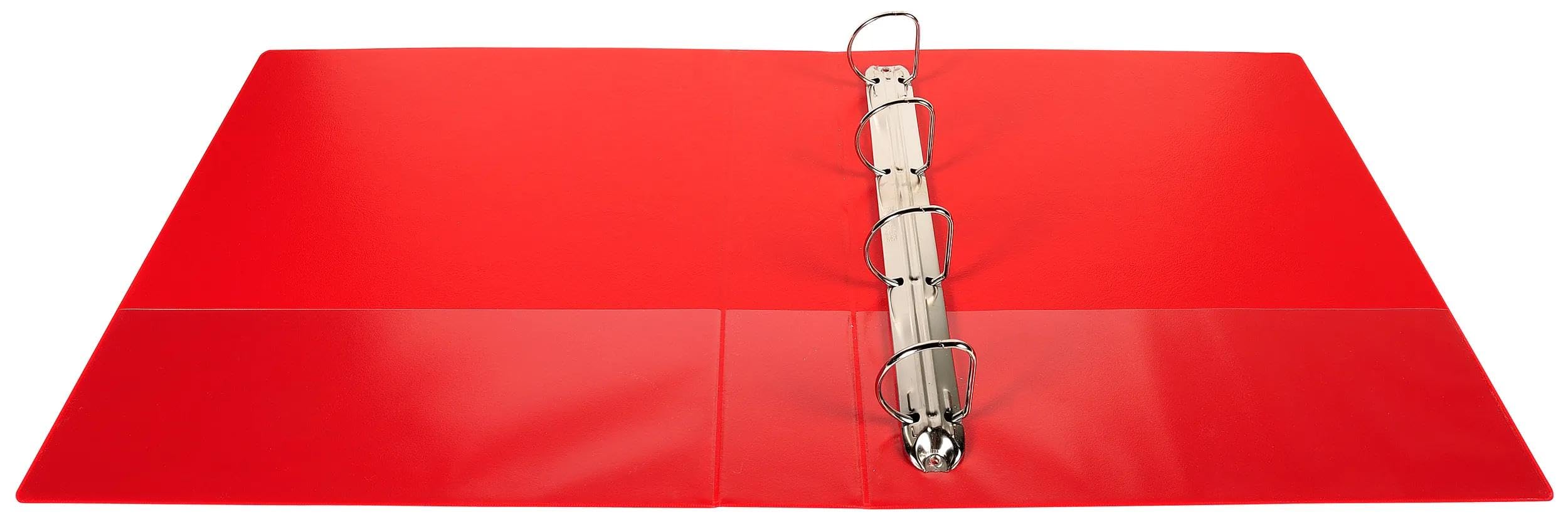 Exacompta 10 raccoglitori personalizzabili 3 tasche A4 4 anelli rosso