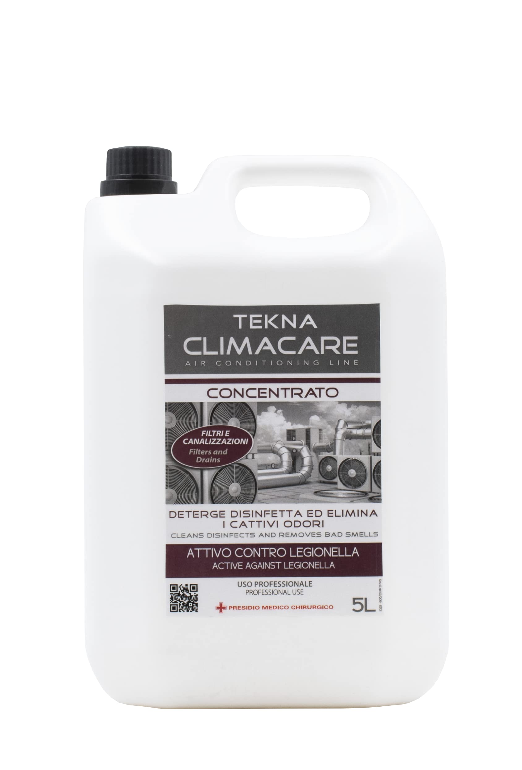 CLIMACARE CONCENTRATO tanica 5 Lt. disinfettante attivo su Legionella, batteri, funghi, lieviti e muffe