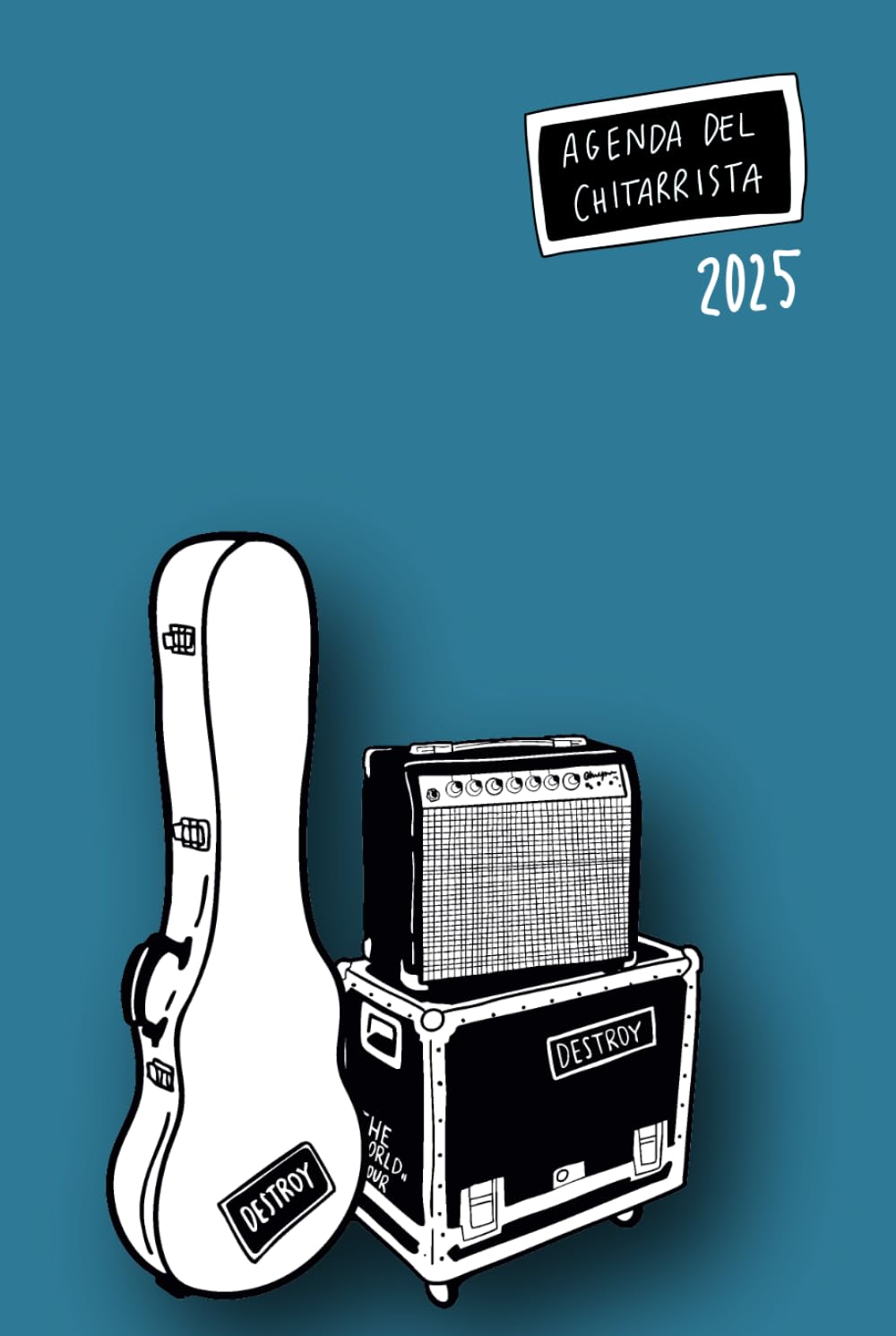 Agenda del chitarrista 2025: Vista settimanale 12 Mesi | 15×23 | Design esclusivo con strumenti utili per il chitarrista | Blu (Italian Edition)