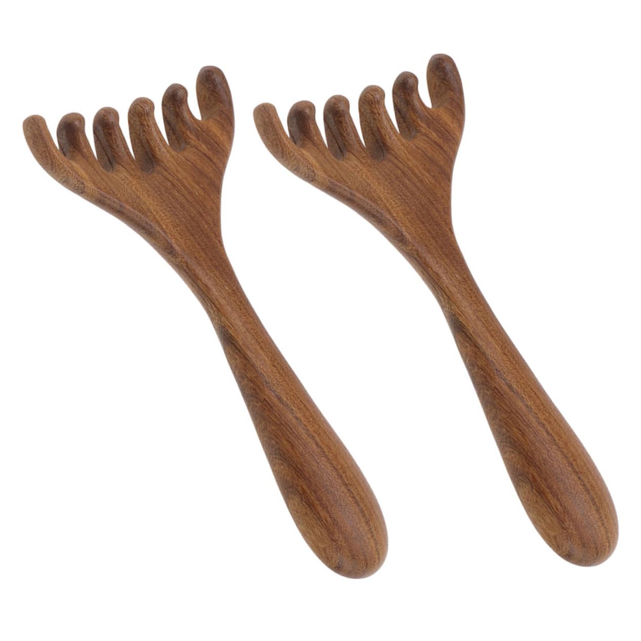 ARTSEWPLY Mini Antler Scalp Massager Tool Gua Sha Wooden Scraper for Head Eye Massage Portable Relief