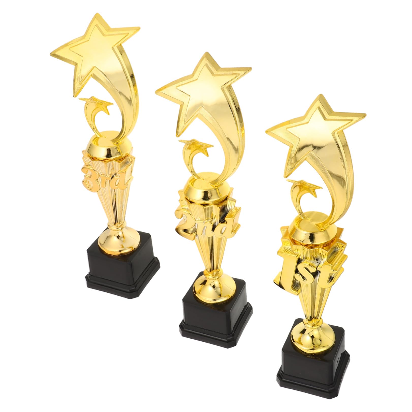 Toyvian 3 Piezas Trofeos de Premios Copas de Plástico Dorado para Equipos
