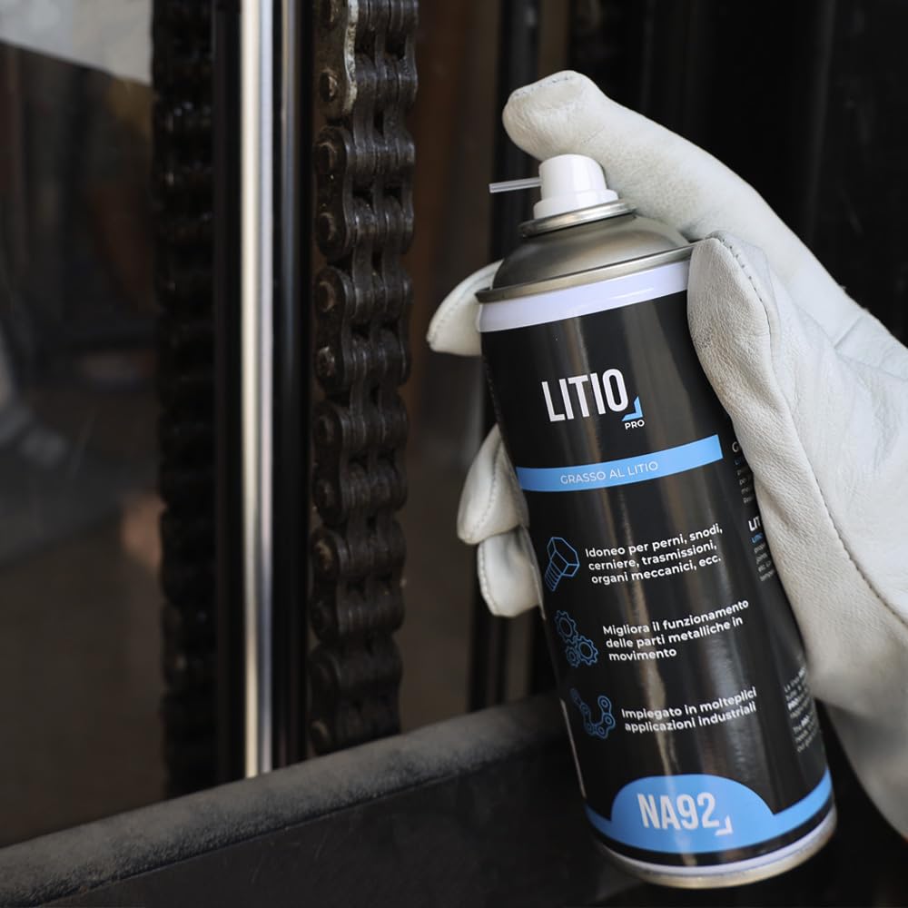 Grasso al LITIO Professionale, Con Ottime Proprietà Lubrificanti, Per Casa ed Industria, NA92 PRO, 400 ML (12 pezzi)