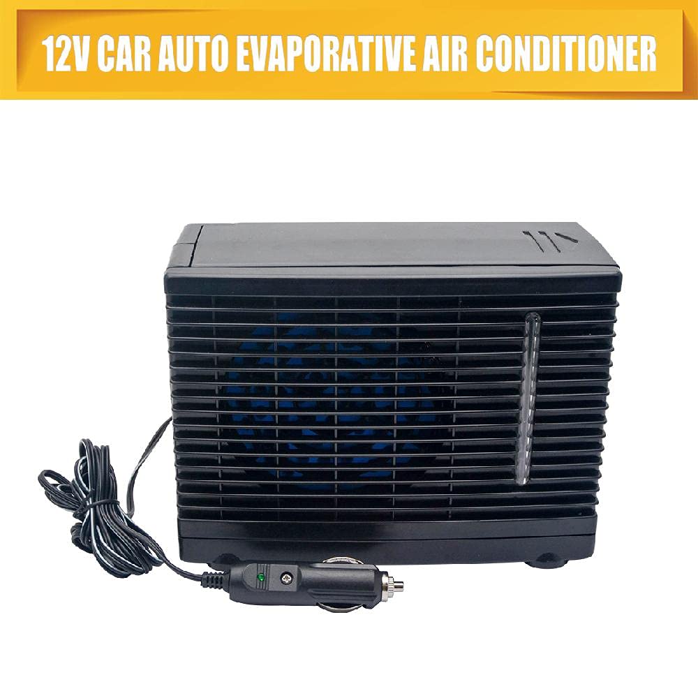 Baceyong - Aire acondicionado para coche (2 velocidades, ventilador de escritorio portátil, 12 V, aire acondicionado, 2 velocidades, ventilador de escritorio portátil, 12 V, 12 V)