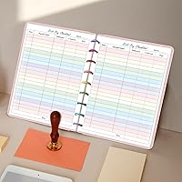 Vista 5 de Paquete de 2 repuestos de 9 discos para lista de comprobación de pago de facturas, 100 hojas/200 páginas, tamaño clásico, coloridos formularios