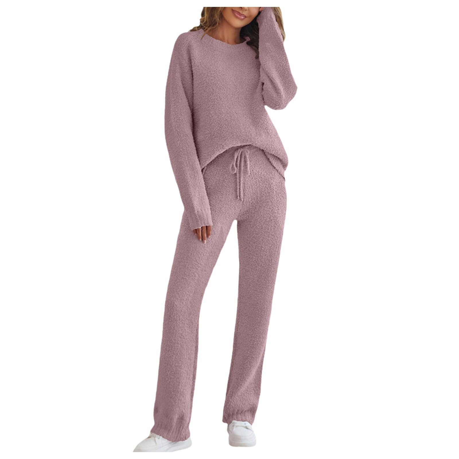 Set Pigiama Donna Invernale Morbido e Confortevole con Maniche Lunghe e Design Elegante per la casa e Il Tempo Libero