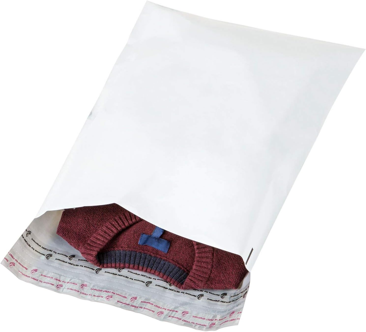 Duck 286340 Reusable 2-Way Flexible Mailers, Self-Adhesive Closure, 14.25 X 18.75, White, 25/Pack