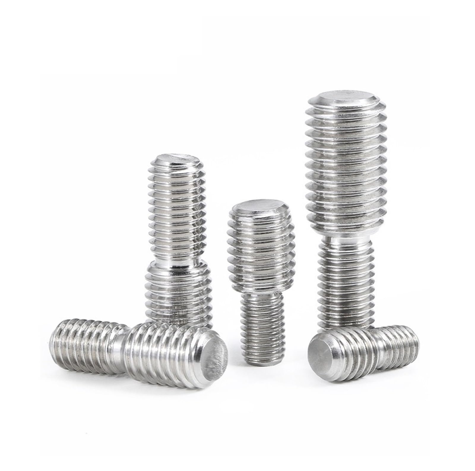 adaptador roscado, Tornillo convertidor de perno sin cabeza doble extremo acero(M10x25mm to M20x25mm)