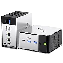 GMKtec Mini PC, Computer Desktop M8 AMD Ryzen 5 PRO 6650H (6C, 12T 4.50 GHz), Dual LAN 2.5GbE, 16GB LPDDR5 RAM + 512GB SSD PCIe, Oculink, USB4, HDMI, USB-C