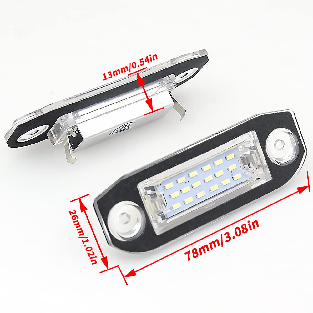Biała lampa stylizacyjna samochodowa do numerów oświetlenie tablicy rejestracyjnej 2 szt. Canbus LED do Volvo S80 XC90 S40 V60 XC60 S60 C70 V50 XC70 V70