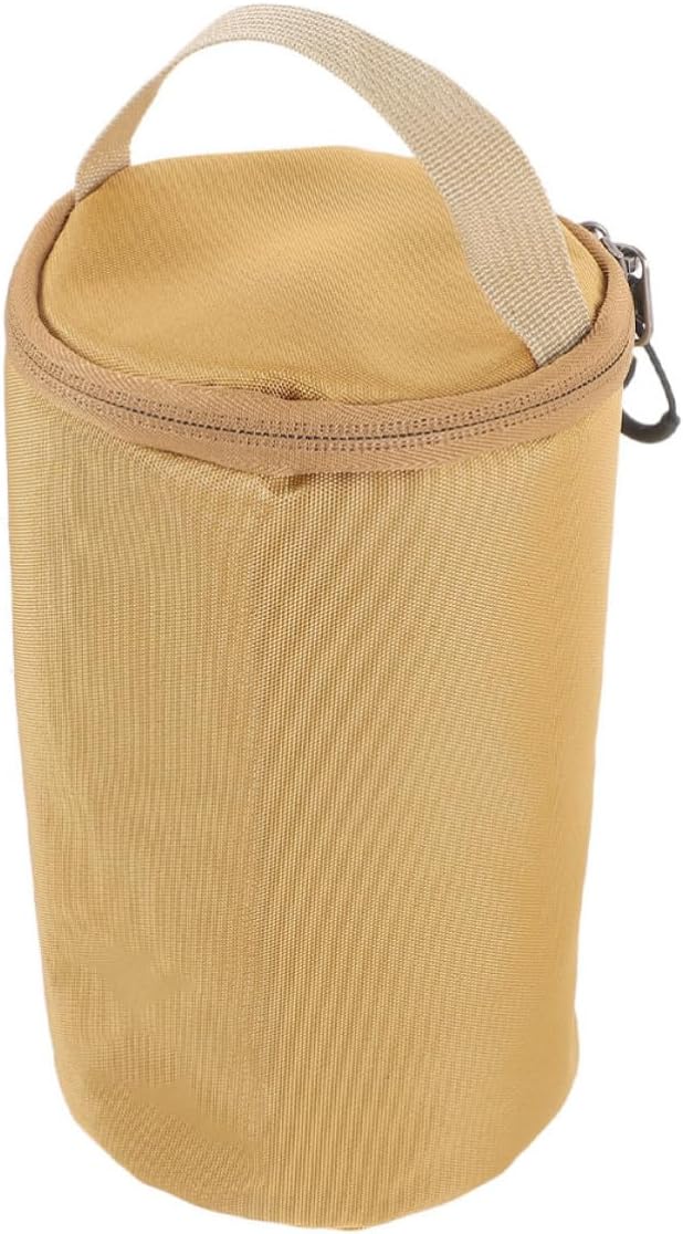 LIOOBO Camping Canister Protective Case Large Capacity Oxford Cloth Khaki