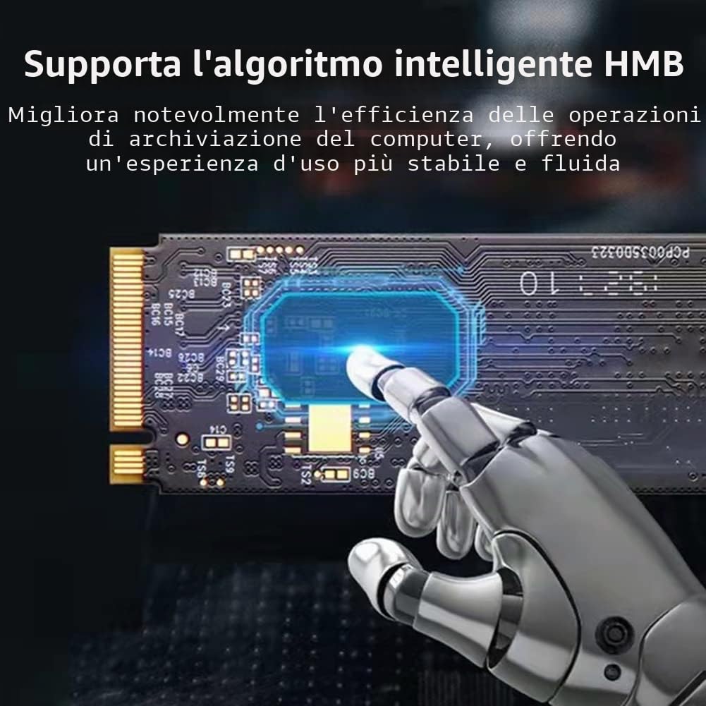 KingSpec M.2 2280 SSD NVMe Gen3x4 PCIe Da 1 TB - Velocità Di Lettura Fino a 3500 MB/s, 3D NAND Flash, Compatibile Con PC/Desktop/Laptop