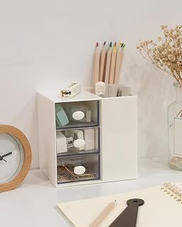 Office Desk Organizer with Drawers Multi-Functional Desktop Pen Pencil Case Storage Box,Desktop Organizer for Office Home Supplies DJA1346-02