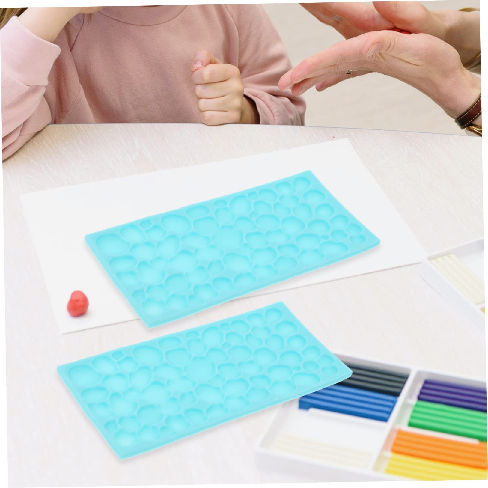 HAPINARY 6pc Set Polymer Clay Texture Sheets Embossing Mats for Clay Crafts DIY