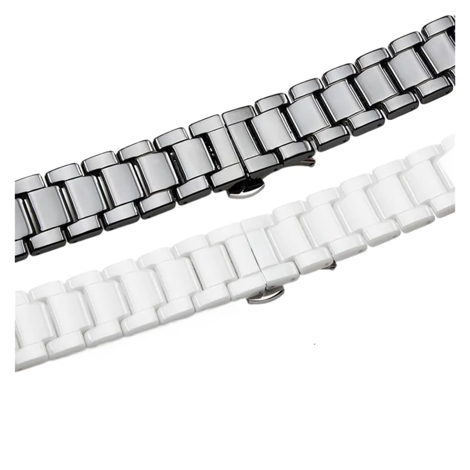 HuanJ Bracelet En Céramique Avec Boucle Papillon 18 Mm, 20 Mm, 22 Mm, Accessoires De Montre, Bracelets De Montre