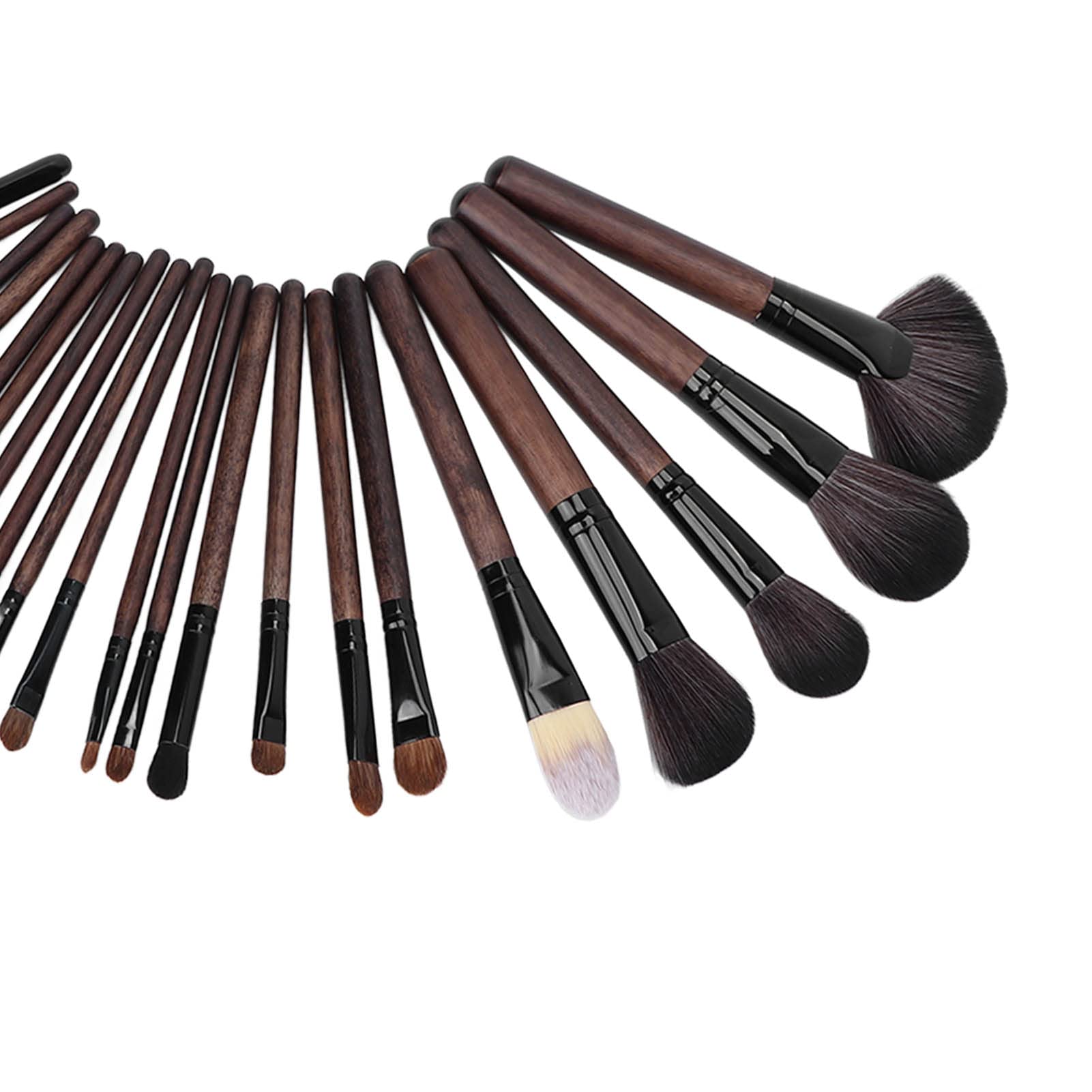 Set di 21 pennelli trucco con manico in legno, kit professionale di pennelli cosmetici per fondotinta, blush e ombretto, setole morbide con borsa di conservazione, per uso