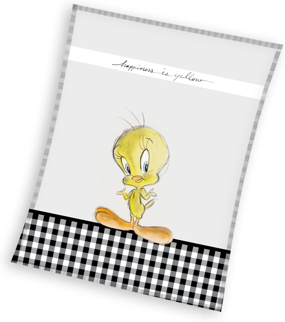 Carbotex LOONEY TUNES Tweety Blanket 130 x 170 cm - Soft and Fun for All Fans