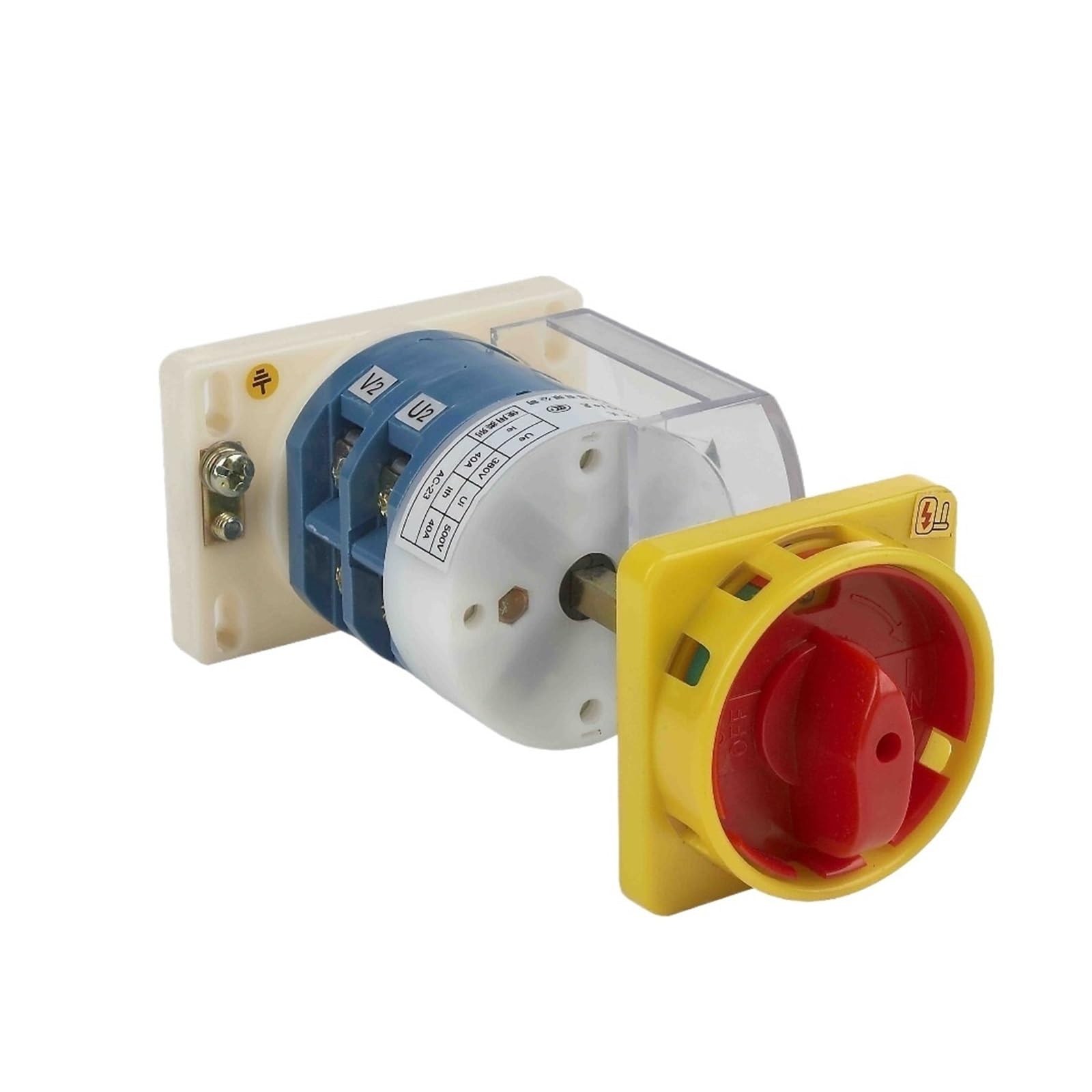 Interruptor Giratorio HZ12-40/08 con Alargado, 40 A, 380 V, 2 Posiciones, 2 Polos, Parada de Emergencia, candado, Corte de energía, Interruptor de Arranque