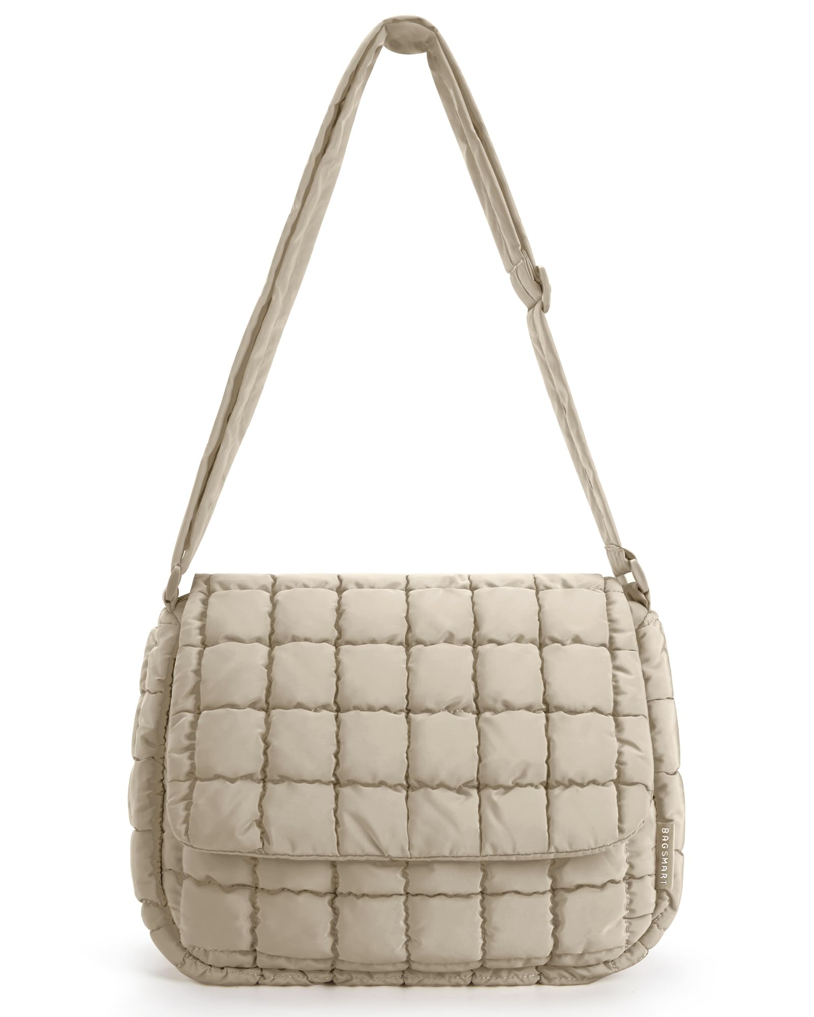 BAGSMART Lightweight Crossbody Bags for Women, Quilted Puffer Shoulder HandBags with Adjustable Strap for Travel