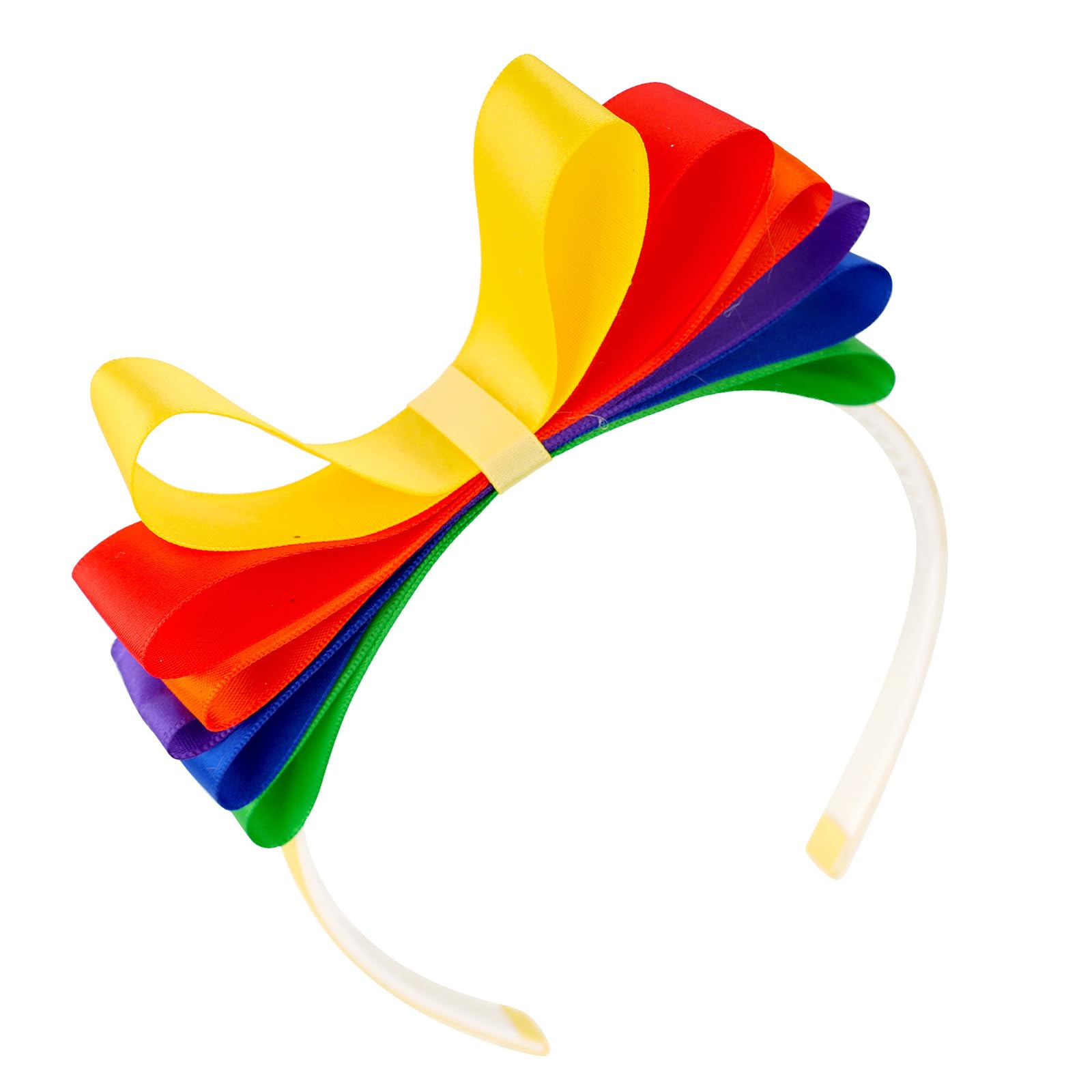 MICFENY Colorful Ribbon Hair Bows For Girls Soft Elastic Headband Toddler Hair Accessories Party Hairband