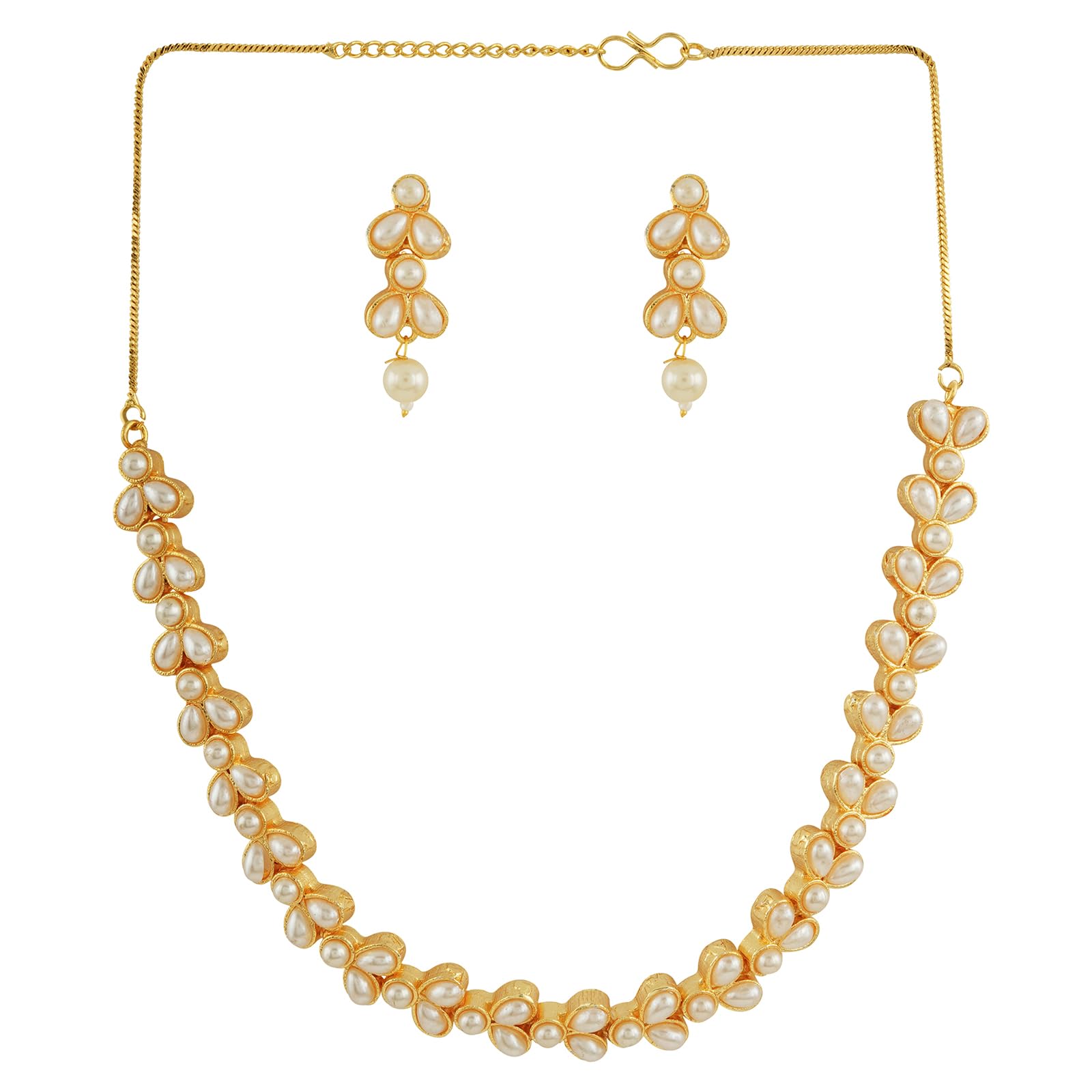 TEEJH Chaand Gold Oxidised Pearl Necklace Set (B0DF29FYKY) Amazon Price History, Amazon Price Tracker